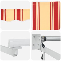 Auvent rétractable électrique Jaune, Orange et Blanc 4 x 2 m 544918544918