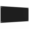 Crédence de cuisine 2 pcs Noir 110 x 50 cm verre trempé 544924544924