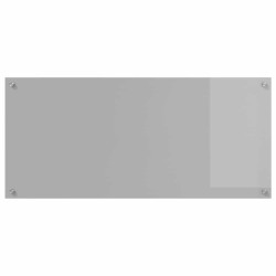 Crédence de cuisine 2 pcs Gris clair 110 x 50 cm verre trempé 544925544925