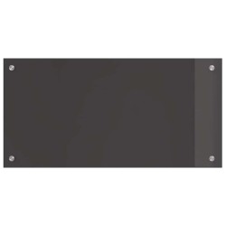 Crédence de cuisine 2 pcs Gris foncé 80 x 40 cm verre trempé 544927544927