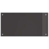 Crédence de cuisine 2 pcs Gris foncé 80 x 40 cm verre trempé 544927544927