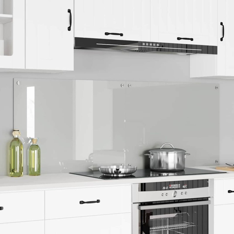 Crédence de cuisine 2 pcs Transparent 80 x 60 cm verre trempé 544930544930