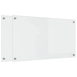 Crédence de cuisine 2 pcs Transparent 90 x 50 cm verre trempé 544931544931