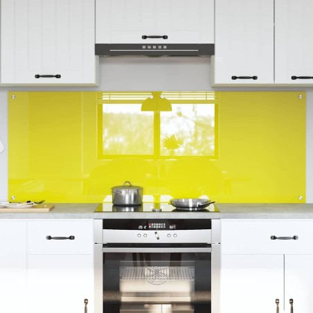 Crédence de cuisine 2 pcs Jaune 80 x 60 cm verre trempé 544941544941