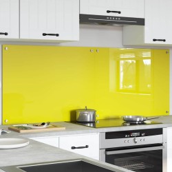 Crédence de cuisine 2 pcs Jaune 80 x 60 cm verre trempé 544941544941