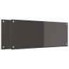 Crédence de cuisine 2 pcs Gris foncé 100 x 40 cm verre trempé 544942544942