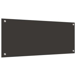 Crédence de cuisine 2 pcs Gris foncé 100 x 40 cm verre trempé 544942544942