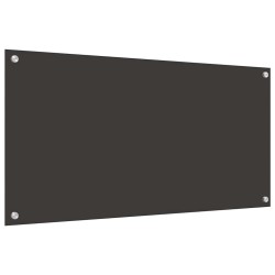 Crédence de cuisine 2 pcs Gris foncé 100 x 50 cm verre trempé 544943544943