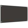 Crédence de cuisine 2 pcs Gris foncé 100 x 50 cm verre trempé 544943544943