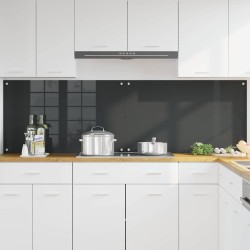Crédence de cuisine 2 pcs Gris foncé 100 x 60 cm verre trempé 544945544945