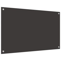 Crédence de cuisine 2 pcs Gris foncé 100 x 60 cm verre trempé 544945544945