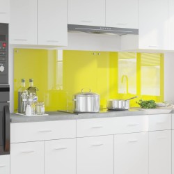 Crédence de cuisine 2 pcs Jaune 90 x 60 cm verre trempé 544946544946