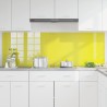 Crédence de cuisine 2 pcs Jaune 90 x 60 cm verre trempé 544946544946