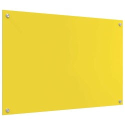 Crédence de cuisine 2 pcs Jaune 90 x 60 cm verre trempé 544946544946