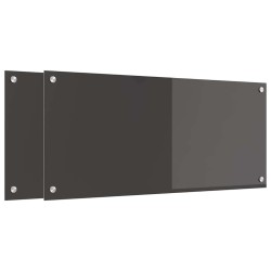 Crédence de cuisine 2 pcs Gris foncé 90 x 40 cm verre trempé 544949544949