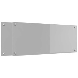 Crédence de cuisine 2 pcs Gris clair 100 x 40 cm verre trempé 544951544951