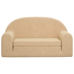 Canapé-lit pour enfants à 2 places Crème Peluche douce 544959544959