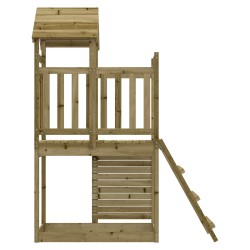 Tour de jeu Marron 110,5 x 52,5 x 214 cm Bois solide imprégné 544966544966