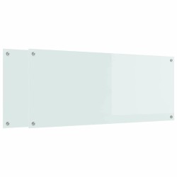 Crédence de cuisine 2 pcs Blanc 120 x 50 cm verre trempé 544984544984