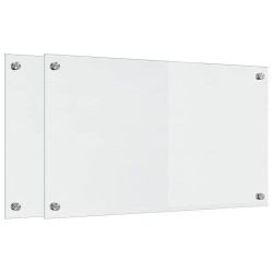 Crédence de cuisine 2 pcs Transparent 70 x 40 cm verre trempé 544990544990