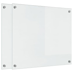 Crédence de cuisine 2 pcs Transparent 70 x 60 cm verre trempé 544991544991