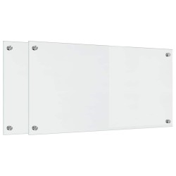 Crédence de cuisine 2 pcs Transparent 80 x 40 cm verre trempé 544992544992