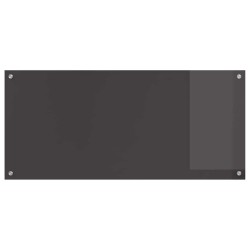 Crédence de cuisine 2 pcs Gris foncé 110 x 50 cm verre trempé 544995544995