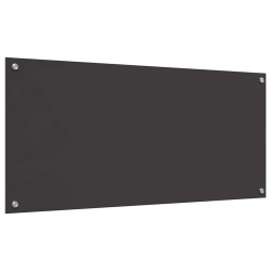 Crédence de cuisine 2 pcs Gris foncé 110 x 50 cm verre trempé 544995544995