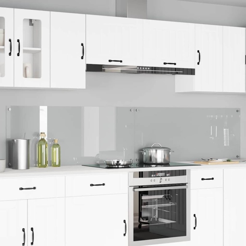 Crédence de cuisine 2 pcs Transparent 120 x 50 cm verre trempé 544998544998