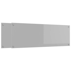 Crédence de cuisine 2 pcs Gris clair 120 x 40 cm verre trempé 544999544999