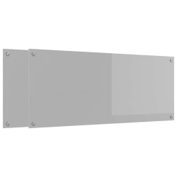 Crédence de cuisine 2 pcs Gris clair 120 x 50 cm verre trempé 545000545000