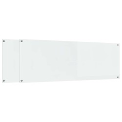 Crédence de cuisine 2 pcs Transparent 120 x 40 cm verre trempé 545003545003