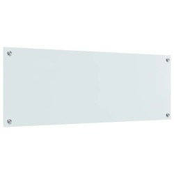 Crédence de cuisine 2 pcs Blanc 110 x 40 cm verre trempé 545005545005