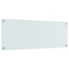 Crédence de cuisine 2 pcs Blanc 110 x 40 cm verre trempé 545005545005