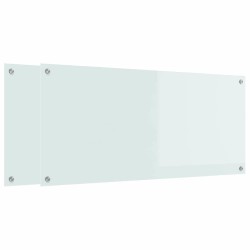 Crédence de cuisine 2 pcs Blanc 110 x 50 cm verre trempé 545006545006