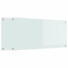 Crédence de cuisine 2 pcs Blanc 110 x 50 cm verre trempé 545006545006