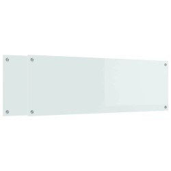 Crédence de cuisine 2 pcs Blanc 120 x 40 cm verre trempé 545009545009