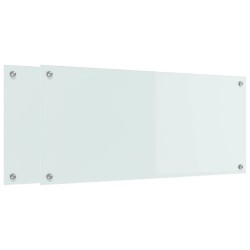 Crédence de cuisine 2 pcs Blanc 90 x 40 cm verre trempé 545010545010