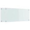 Crédence de cuisine 2 pcs Blanc 90 x 40 cm verre trempé 545010545010