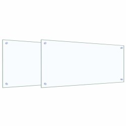 Crédence de cuisine 2 pcs Transparent 90 x 40 cm verre trempé 545013545013