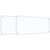 Crédence de cuisine 2 pcs Transparent 90 x 40 cm verre trempé 545013545013
