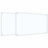 Crédence de cuisine 2 pcs Transparent 100 x 60 cm verre trempé 545016545016