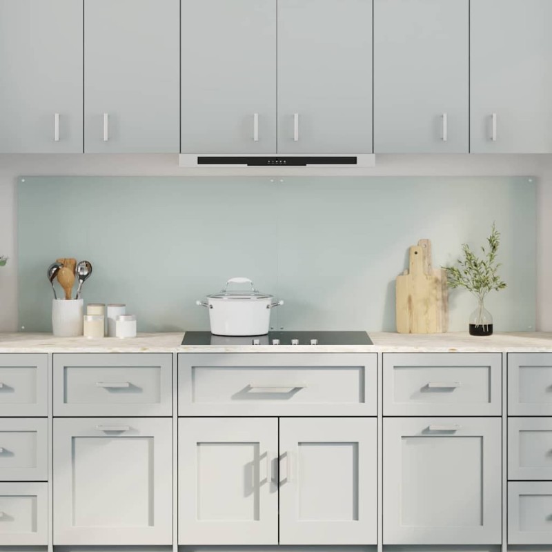 Crédence de cuisine 2 pcs Blanc 100 x 60 cm verre trempé 545017545017