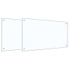 Crédence de cuisine 2 pcs Transparent 90 x 50 cm verre trempé 545018545018