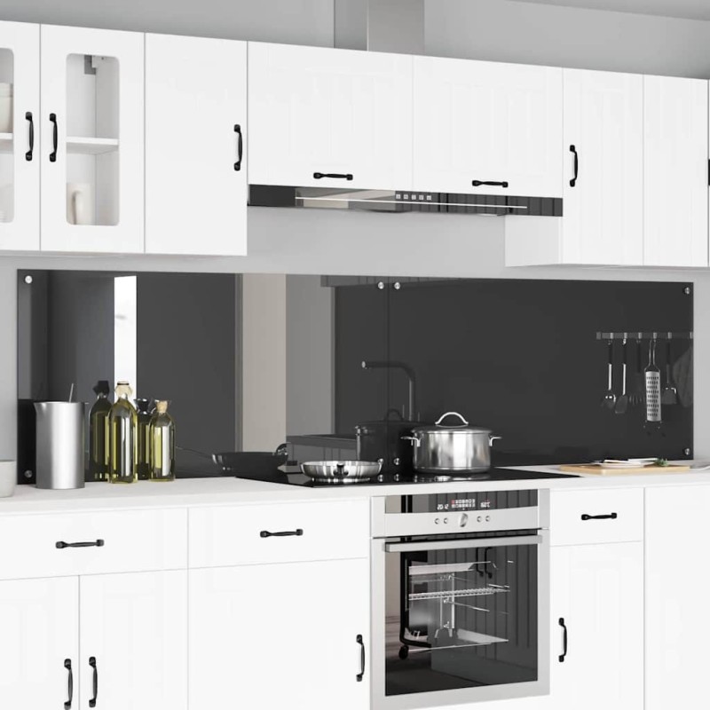 Crédence de cuisine 2 pcs Gris foncé 120 x 60 cm verre trempé 545019545019