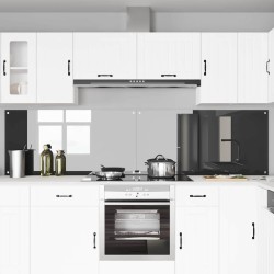 Crédence de cuisine 2 pcs Gris foncé 120 x 60 cm verre trempé 545019545019