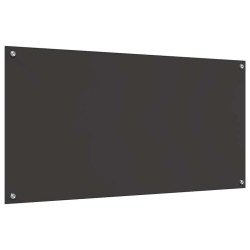 Crédence de cuisine 2 pcs Gris foncé 120 x 60 cm verre trempé 545019545019