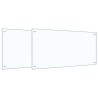 Crédence de cuisine 2 pcs Transparent 100 x 50 cm verre trempé 545022545022
