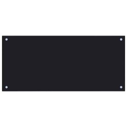 Crédence de cuisine 2 pcs Noir 90 x 40 cm verre trempé 545023545023