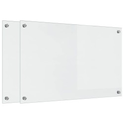 Crédence de cuisine 2 pcs Transparent 80 x 50 cm verre trempé 545024545024